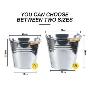 metal buckets with handles