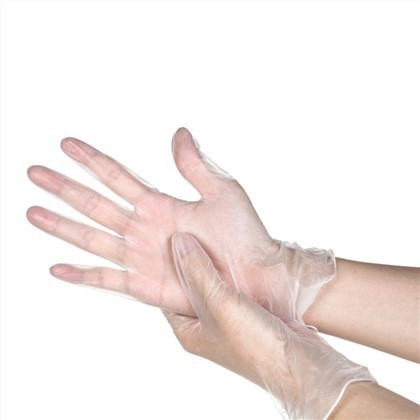 Guantes de vinilo transparente